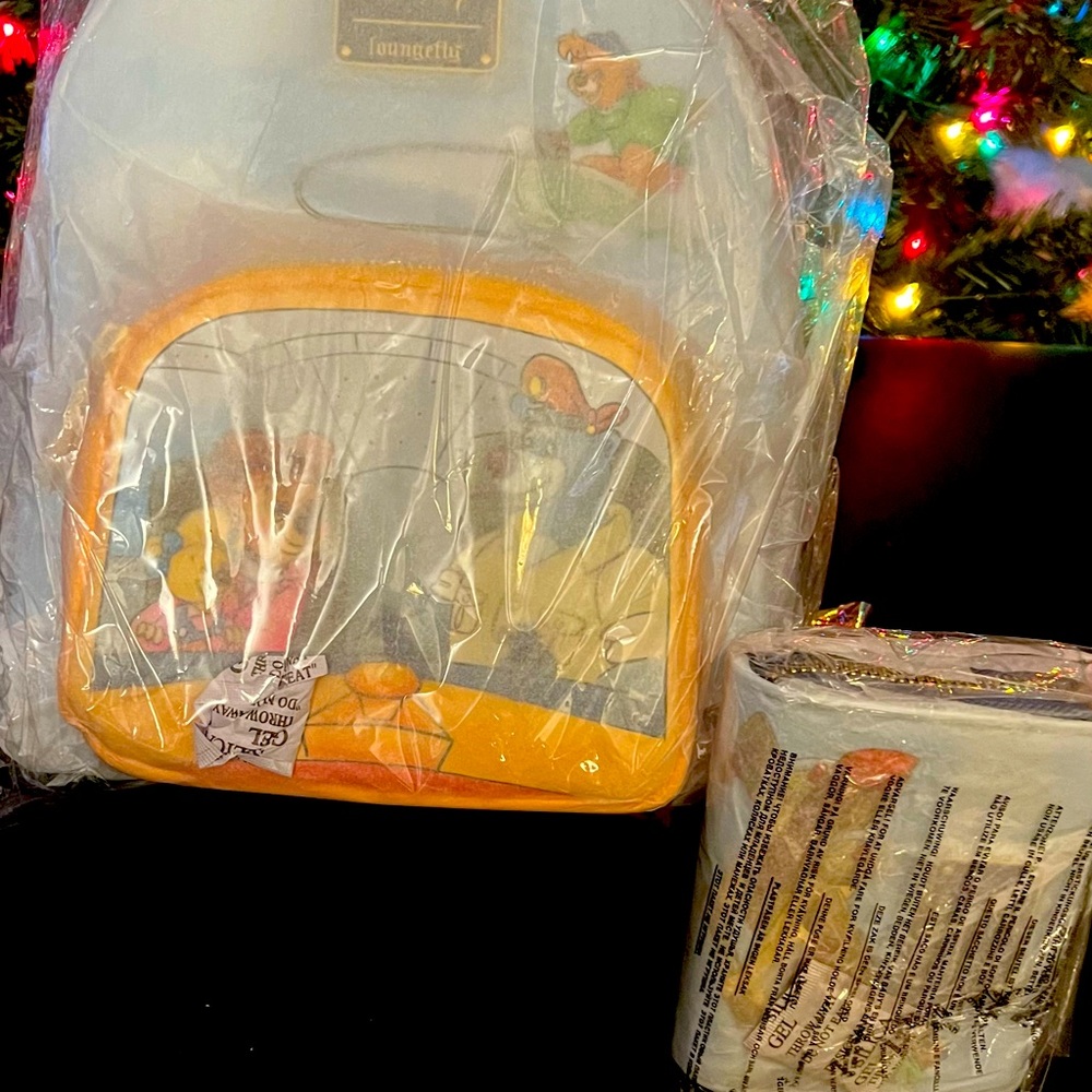 Brand new with tags, lounge, fly, tail spin, backpack plus matching wallet